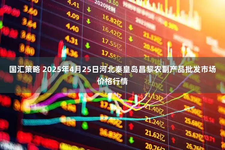 国汇策略 2025年4月25日河北秦皇岛昌黎农副产品批发市场价格行情