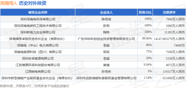 安徽润格 深南电A（000037.SZ）新增一起对外投资，被投资公司为深南电能源科技（四川）有限公司